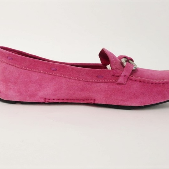 Prada Driving Moccasins Pink Suede Size 40 - Picture 4 of 7